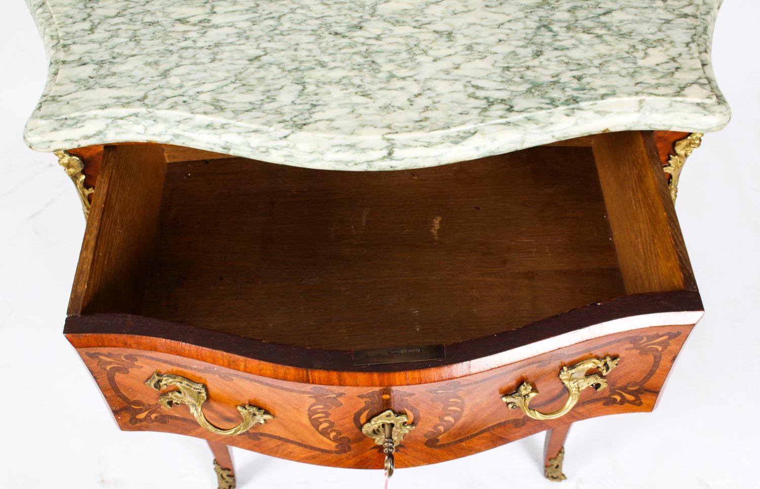 Antique French Louis Revival Marquetry Commode, 19th Century 9