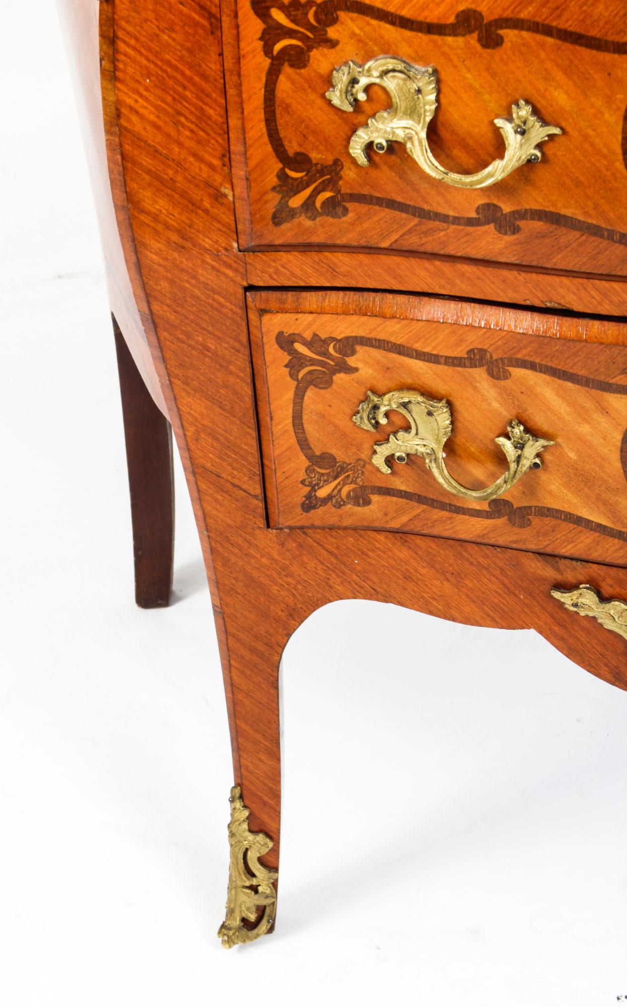 Antique French Louis Revival Marquetry Commode, 19th Century 12