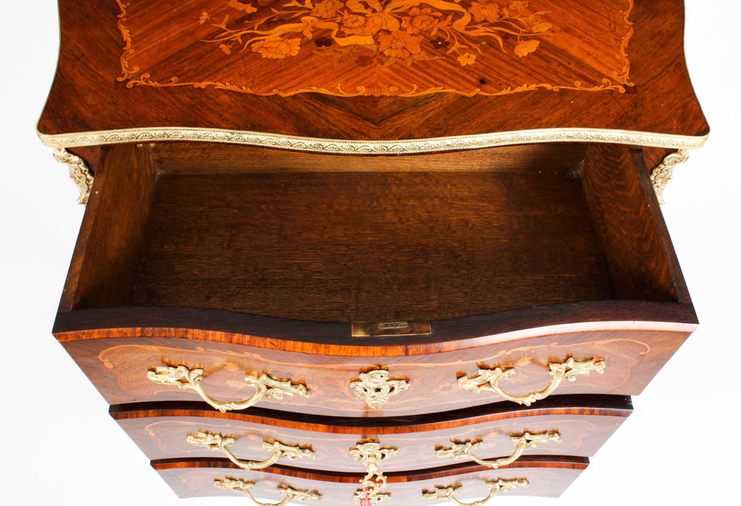Antique French Louis Revival Marquetry Commode, 19th Century For Sale 14