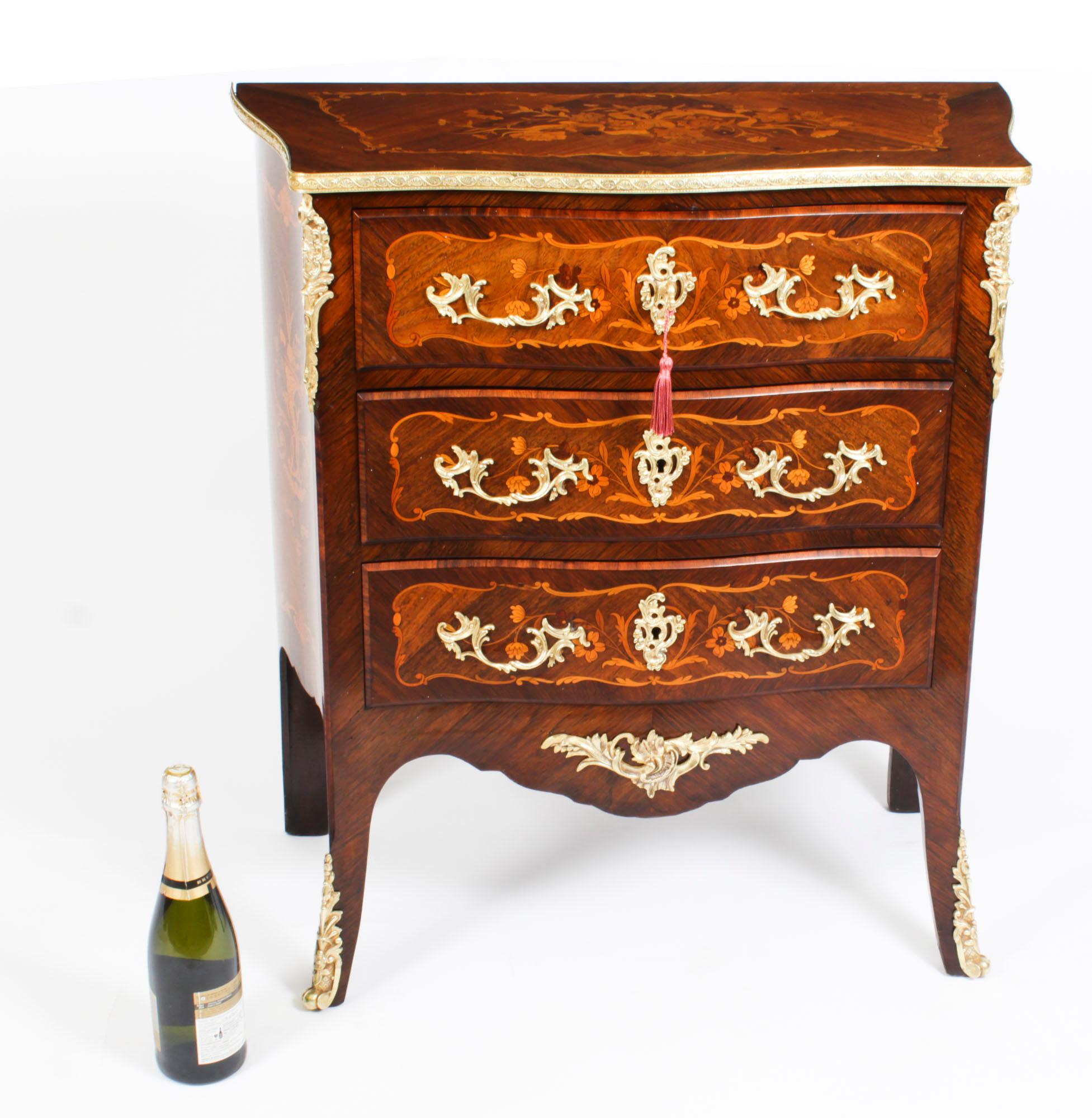 Antique French Louis Revival Marquetry Commode, 19th Century For Sale 15