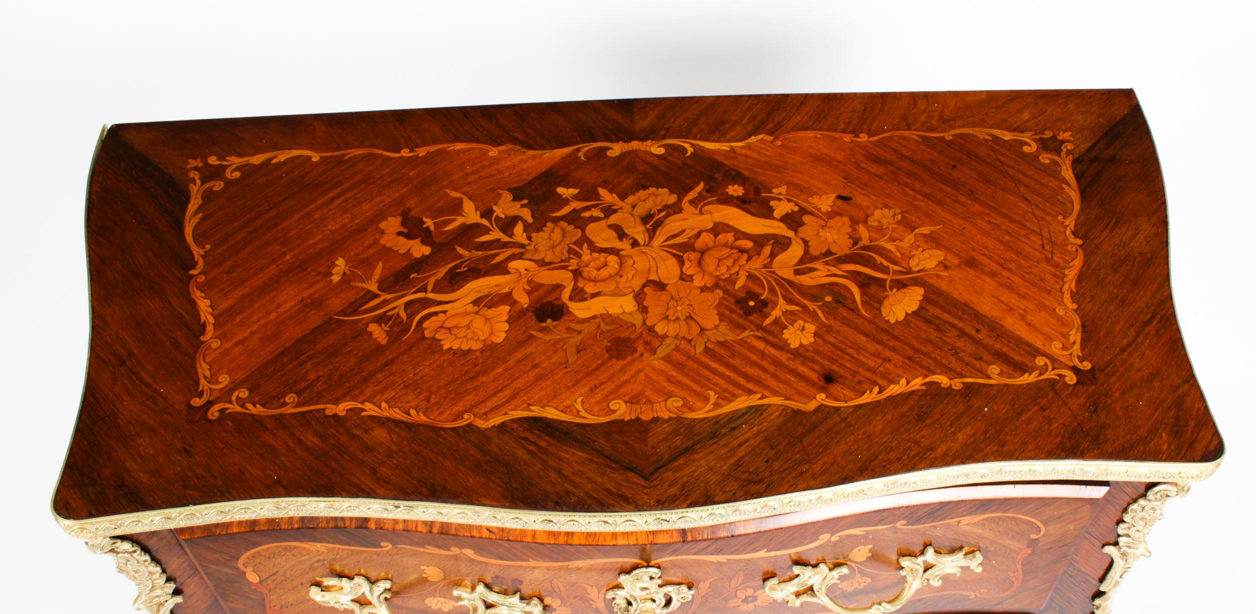 Antique French Louis Revival Marquetry Commode, 19th Century In Good Condition For Sale In London, GB