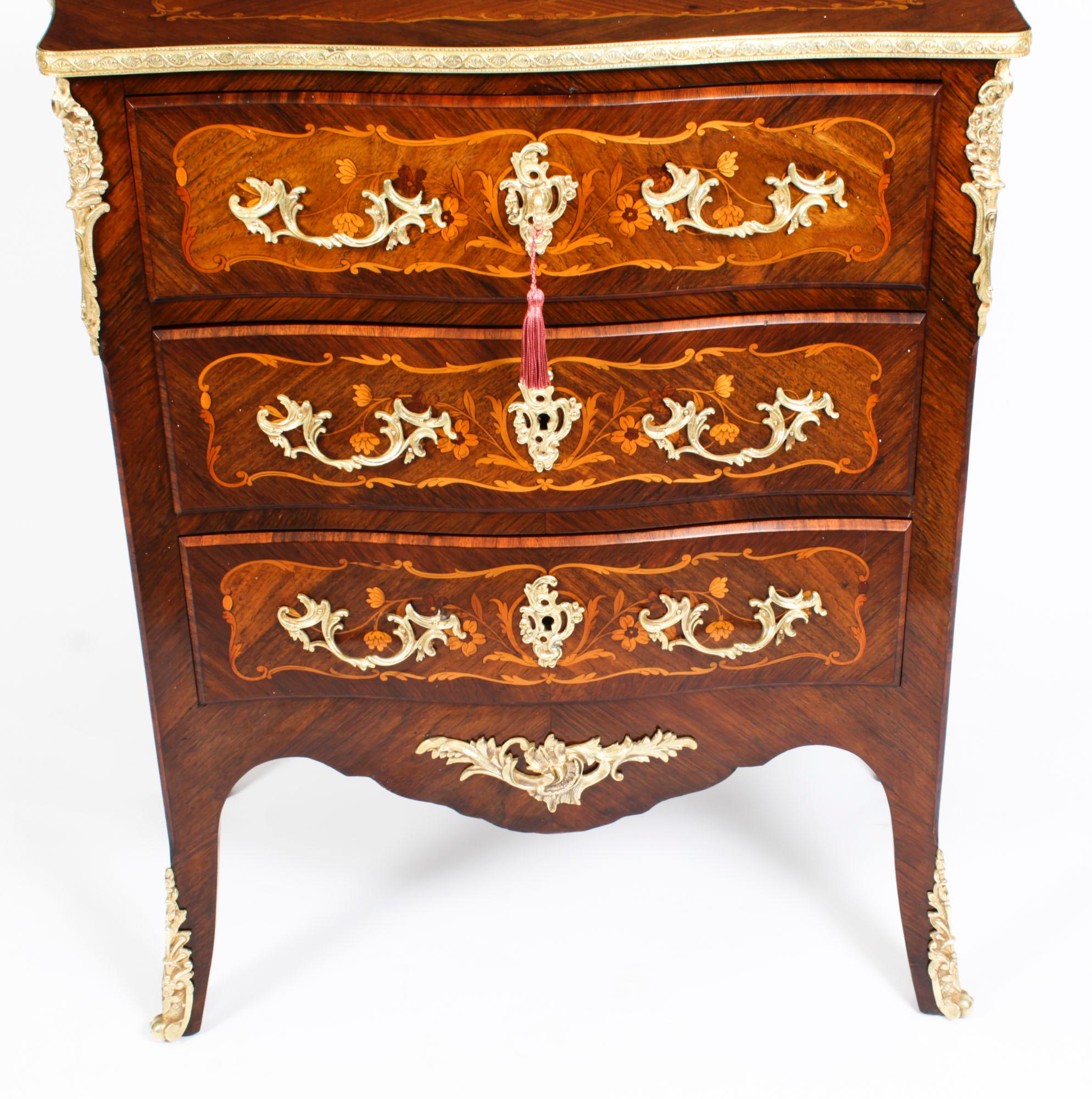 Antique French Louis Revival Marquetry Commode, 19th Century For Sale 1