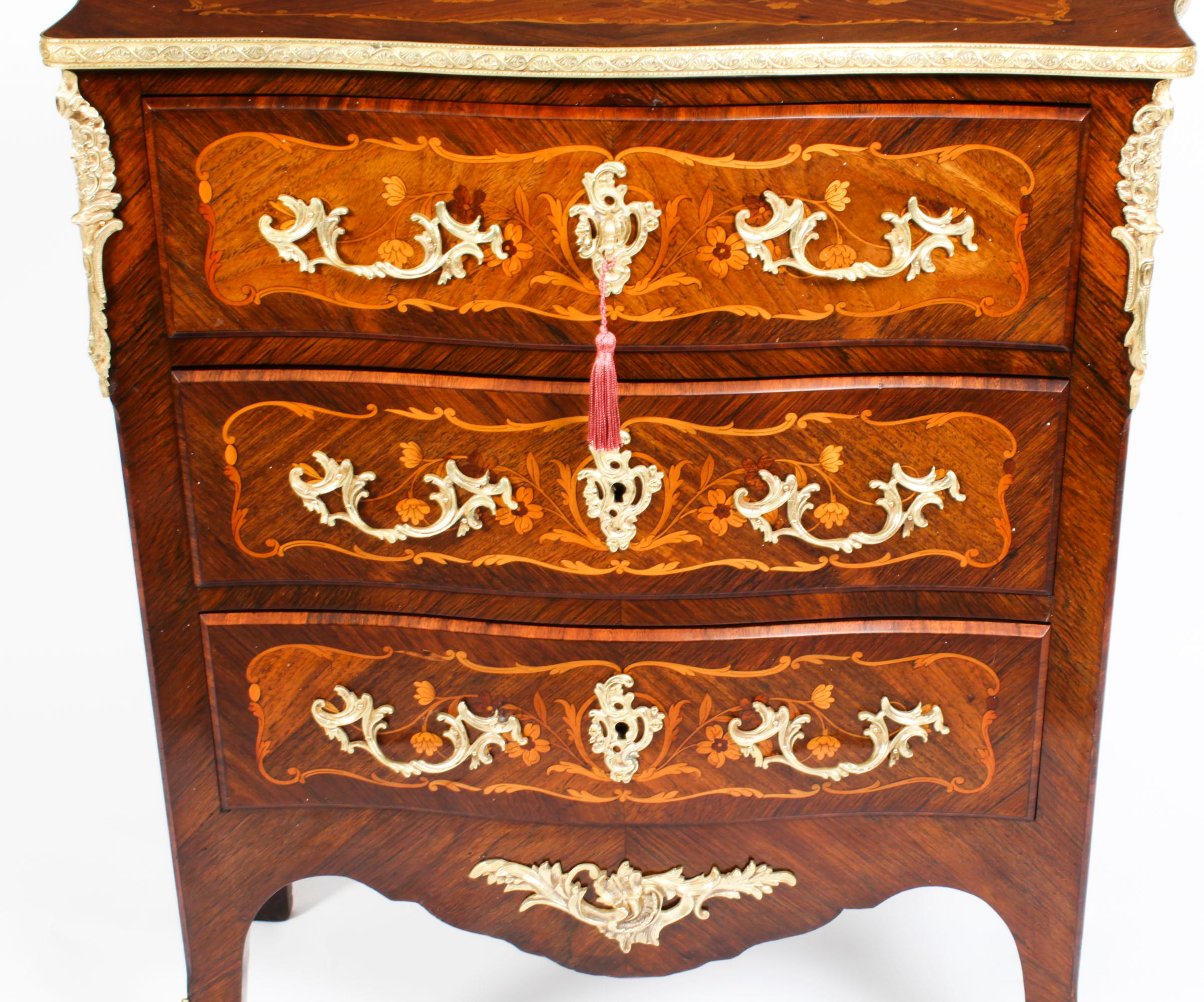 Antique French Louis Revival Marquetry Commode, 19th Century For Sale 2