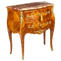 Antique French Louis Revival Marquetry Commode Chest, 19th Century