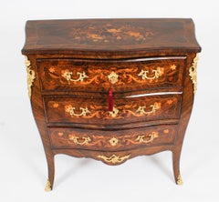 Antique French Louis Revival Marquetry Commode Chest of Drawers 19th Century