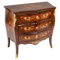 Antique French Louis Revival Marquetry Commode Chest of Drawers 19th Century