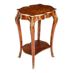 Antique French Louis Revival Marqutry Ormolu Occasional Table 19th Century