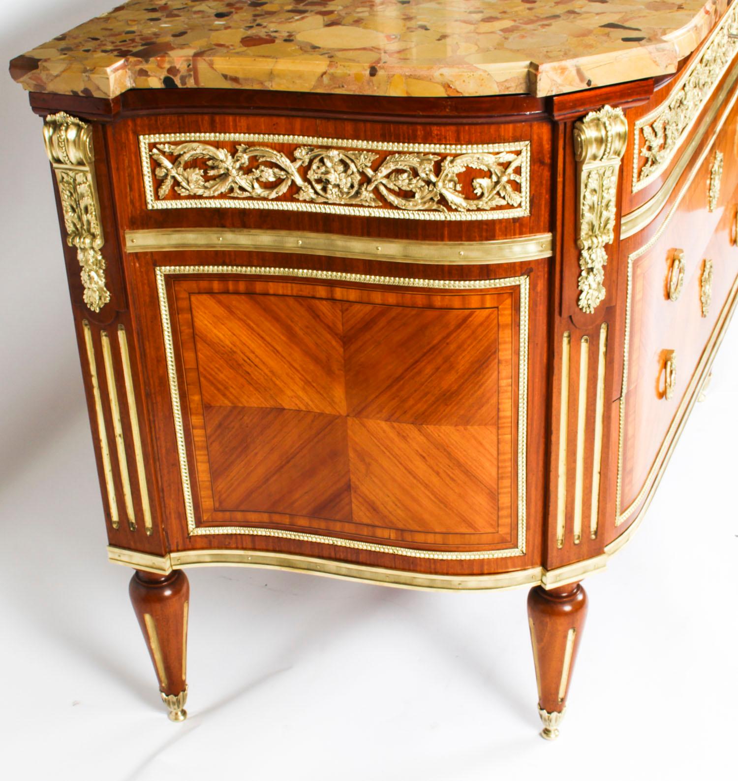 Antique French Louis Revival Ormolu Mounted Commode Chest, 19th C 7