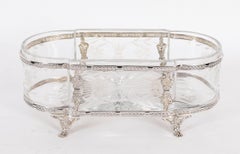 Antique French Louis Revival Silver Plated Cut Crystal Centrepiece Circa 1860