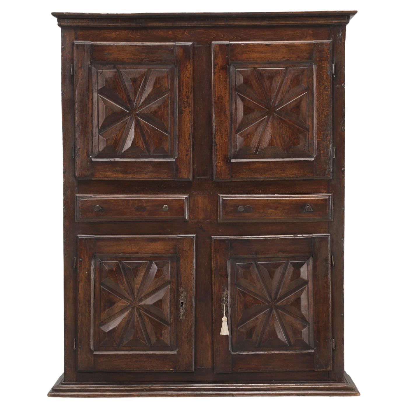 Antique French Louis XIII Armoire or Cupboard from the Early 1700's