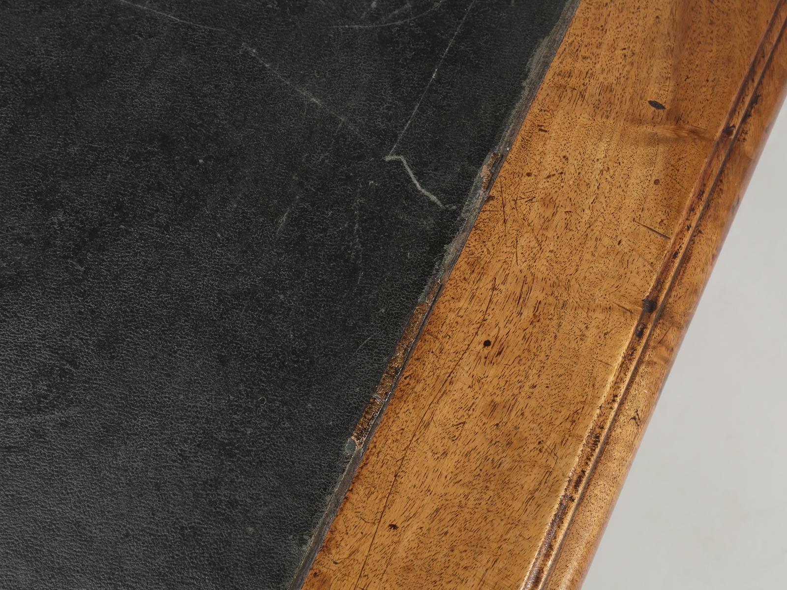 Antique French Louis XIII Style Barley Twist Desk in Solid Walnut Unrestored 1