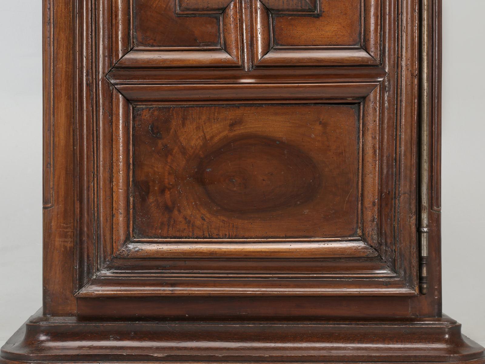Antique French Louis XIII Style Bonnetière or Small Armoire in Figured Walnut 6