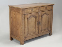 Antique French Louis XIII Style Buffet in Oak and Mixed Woods Older Restoration