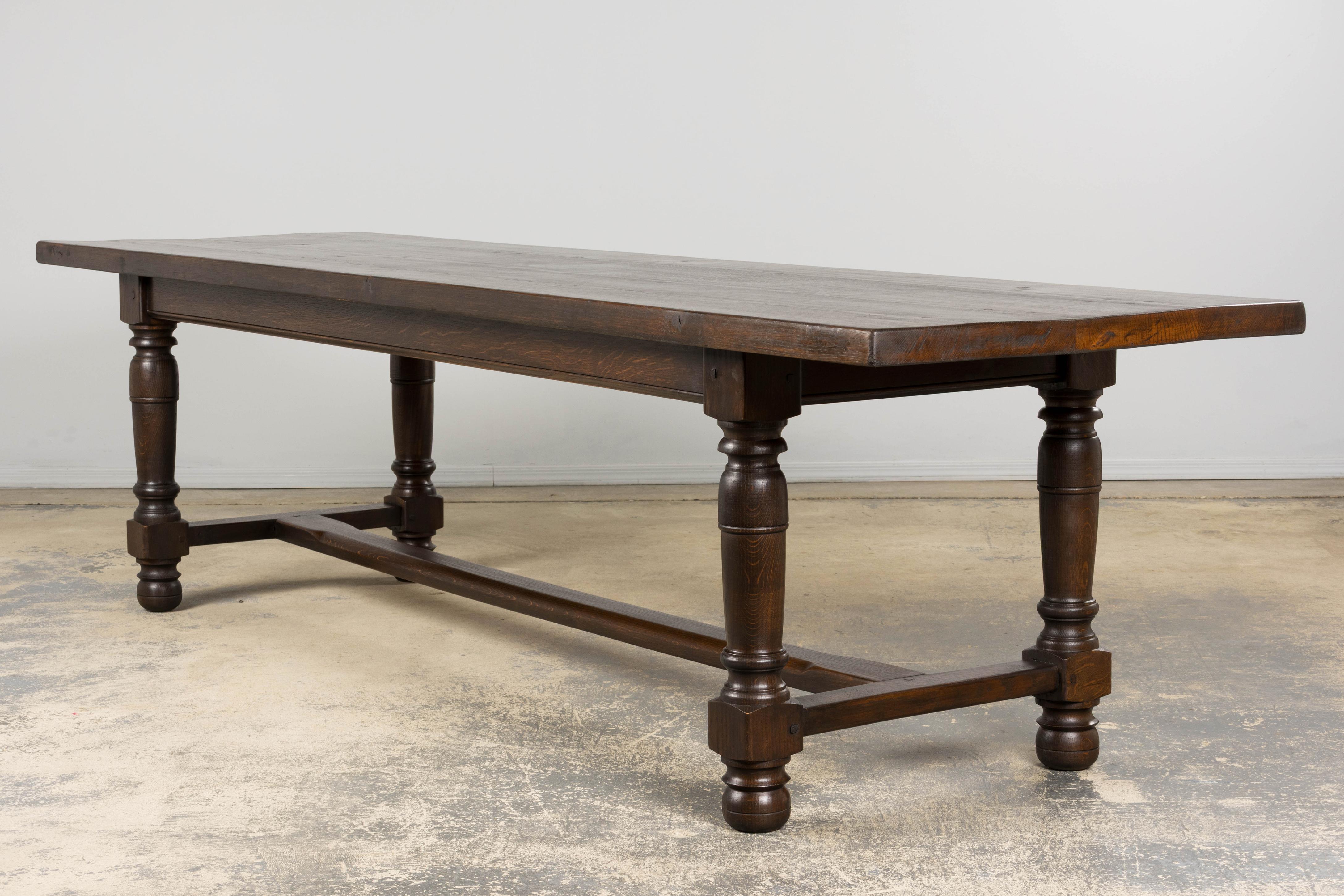 Antique Table de Réfectoire en Chêne de Style Louis XIII Français en vente 9