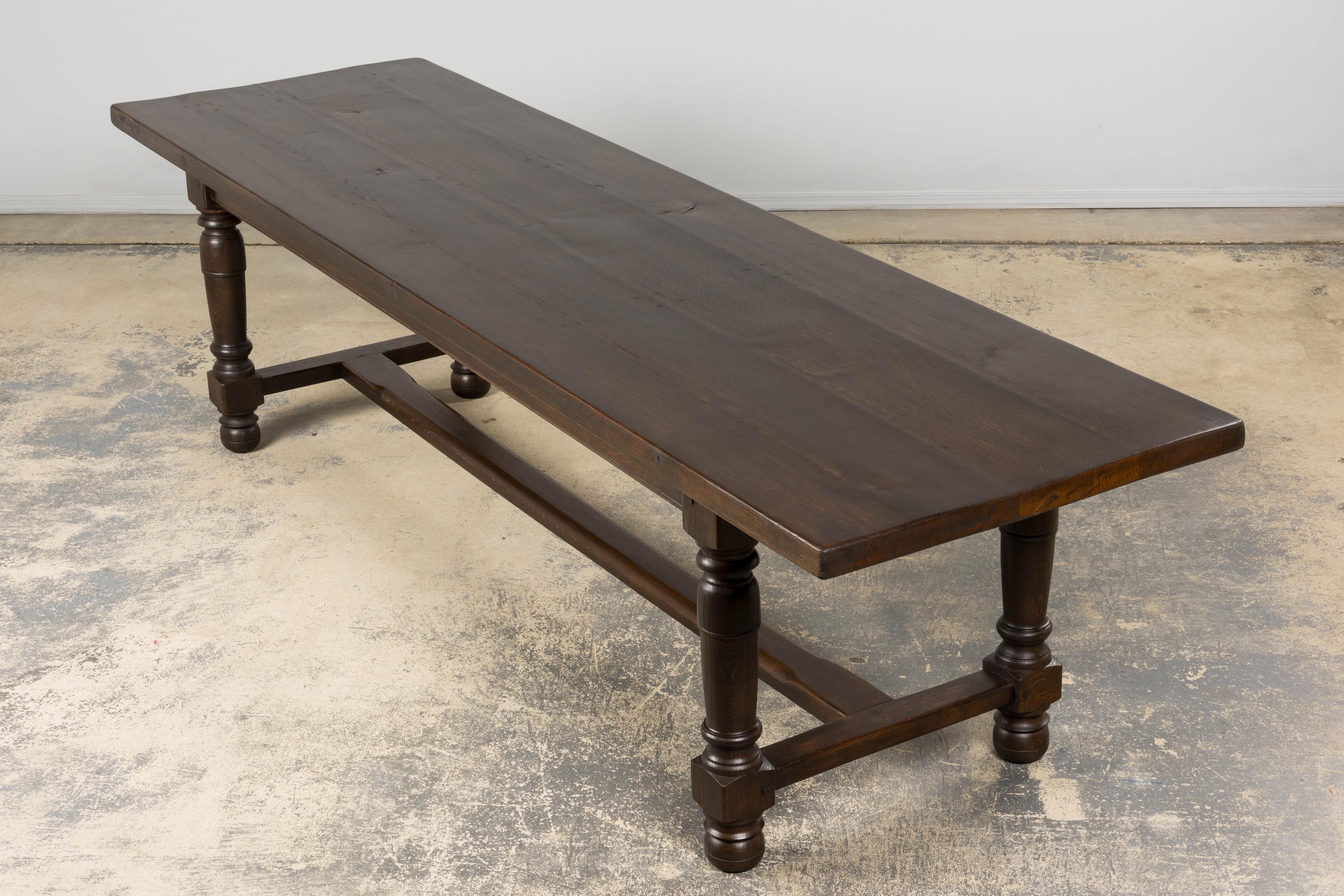 Antique Table de Réfectoire en Chêne de Style Louis XIII Français en vente 12
