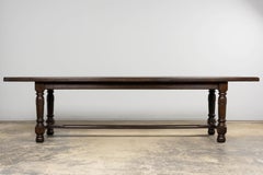 Antique Table de Réfectoire en Chêne de Style Louis XIII Français