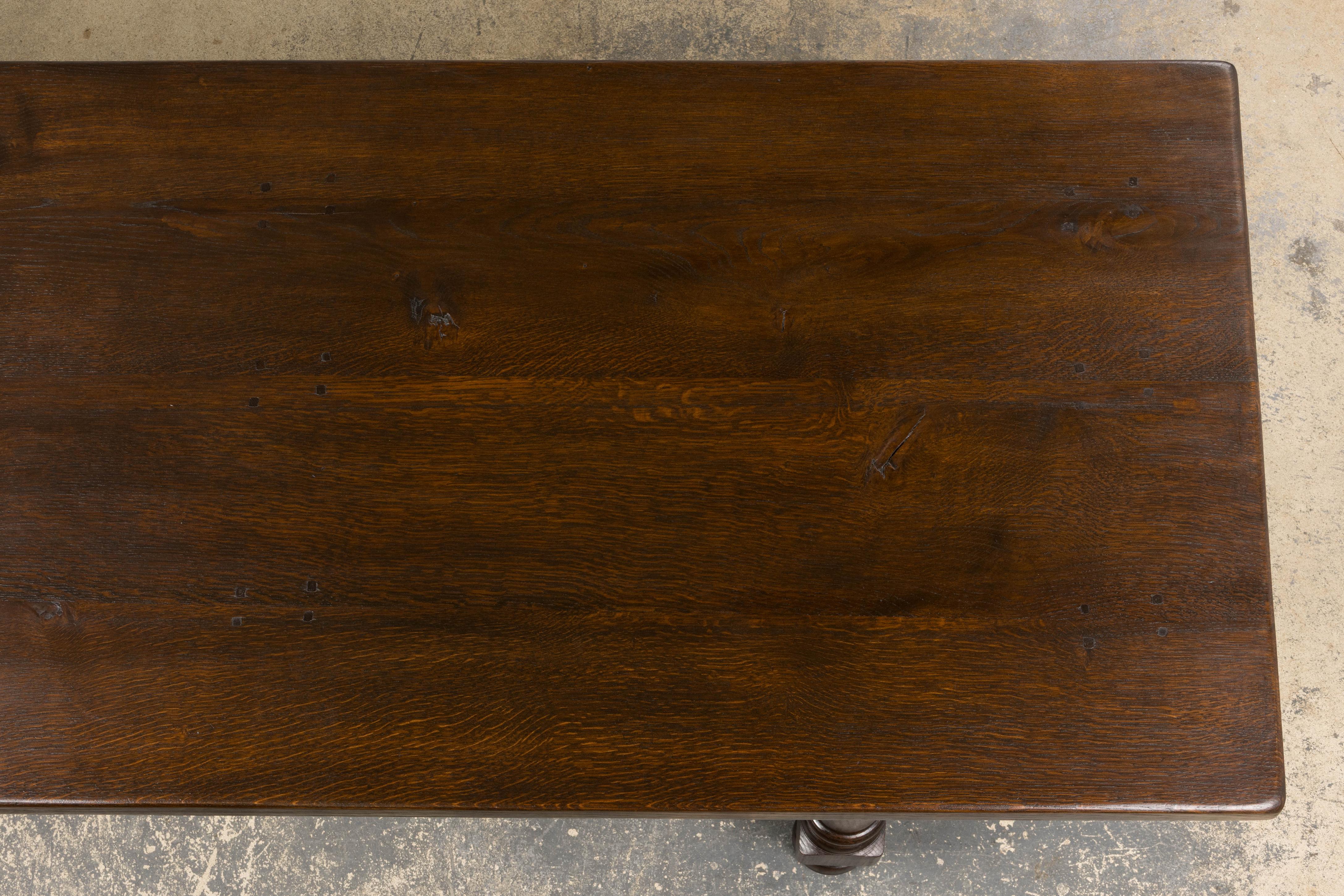 20ième siècle Antique Table de Réfectoire en Chêne de Style Louis XIII Français en vente