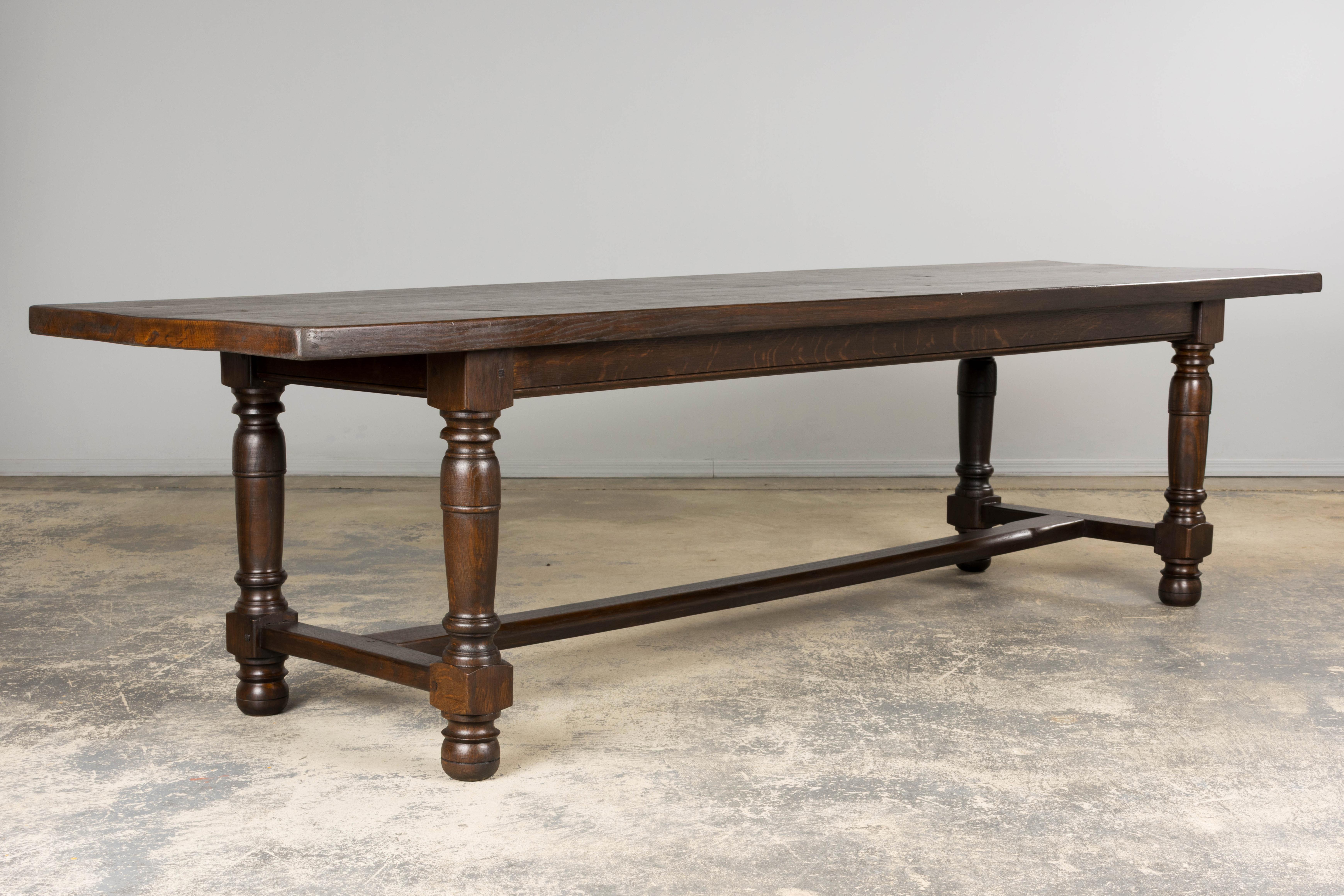 Antique Table de Réfectoire en Chêne de Style Louis XIII Français en vente 2