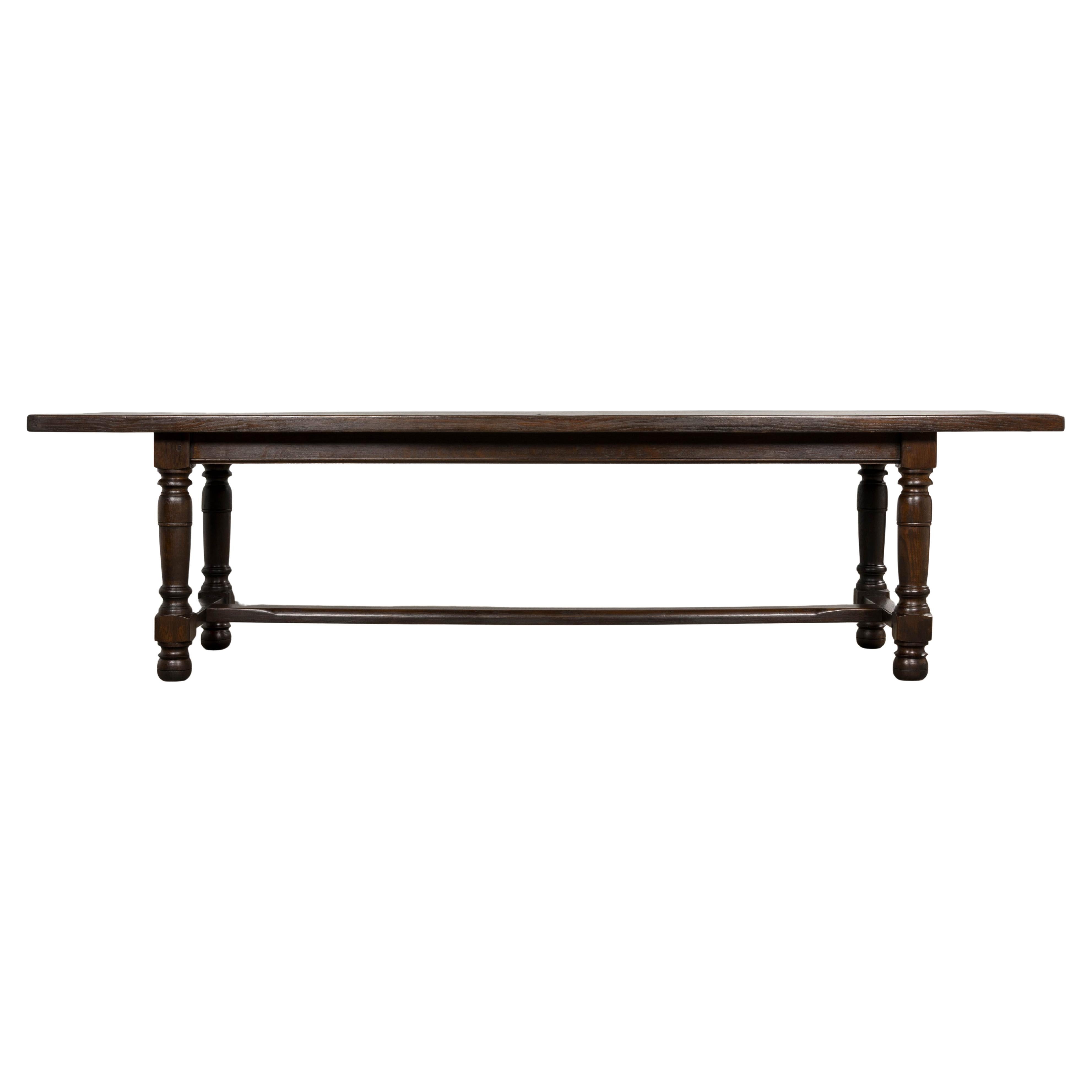 Antique French Louis XIII Style Oak Refectory Dining Table