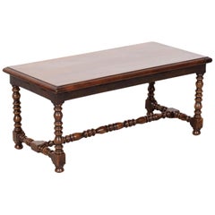 Antique French Louis XIII Style Walnut Coffee Table