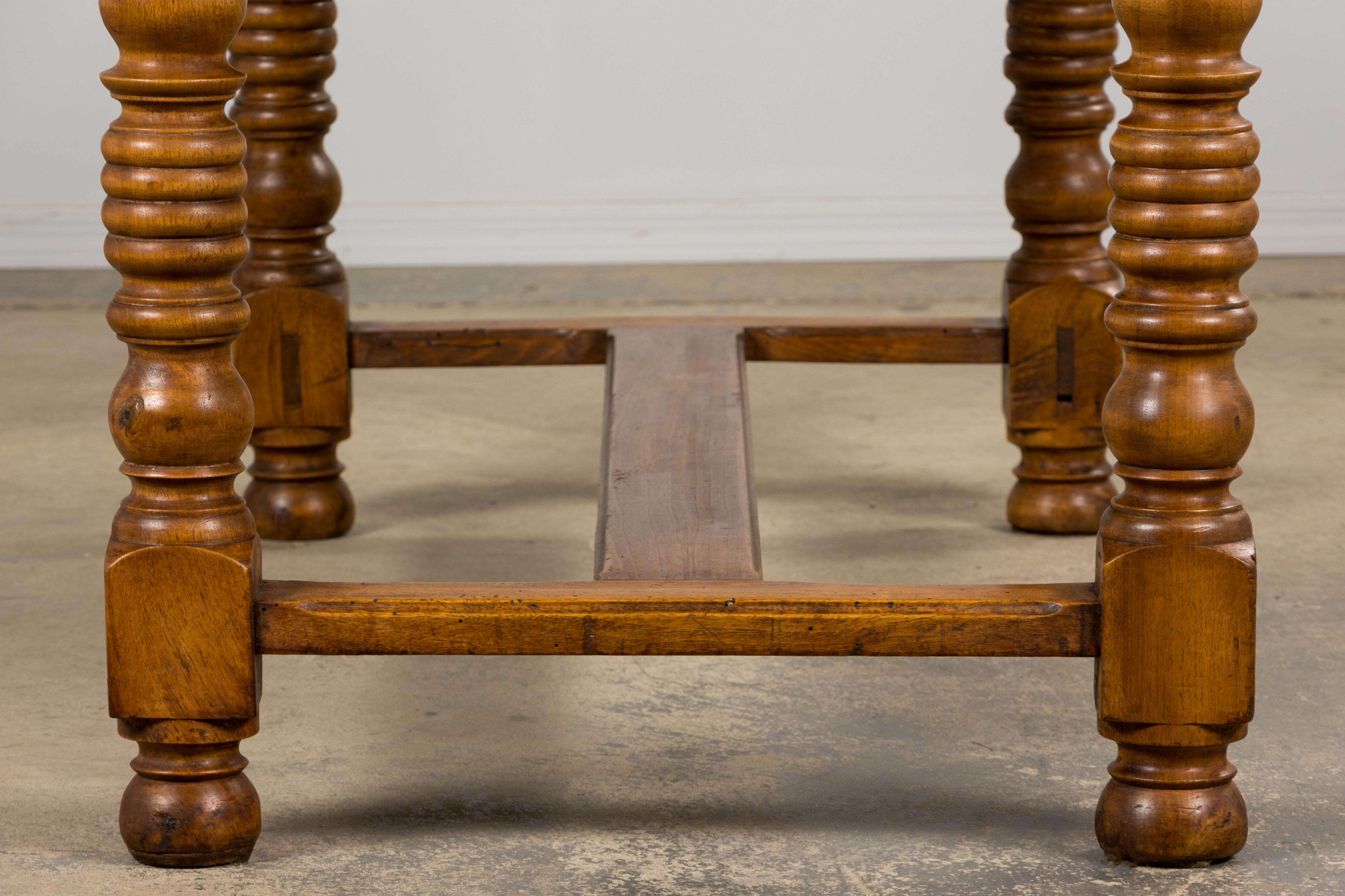 Antique French Louis XIII Style Walnut Writing Desk in vendita 9