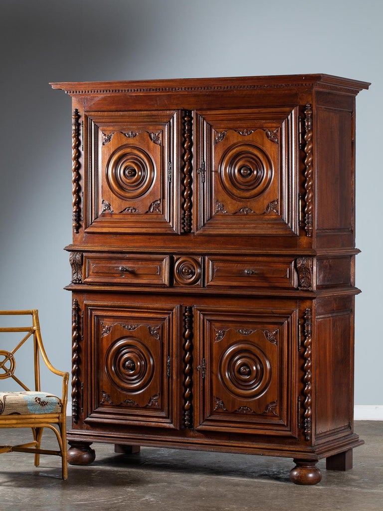 Antique French Louis XIII Walnut Armoire circa 1770 of Grand