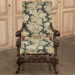Antique French Louis XIV Armchair, Fauteuil