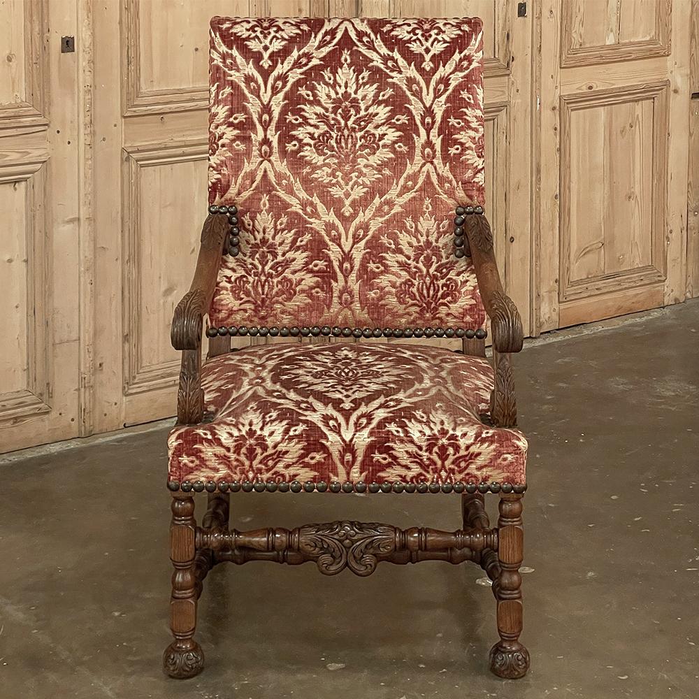 Antique French Louis XIV Armchair Fauteuil For Sale at 1stDibs