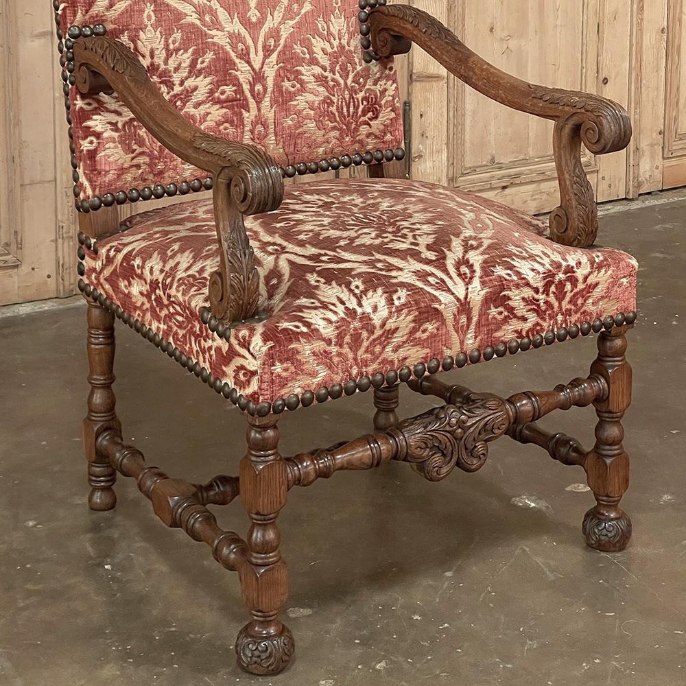 Antique French Louis XIV Armchair Fauteuil For Sale at 1stDibs