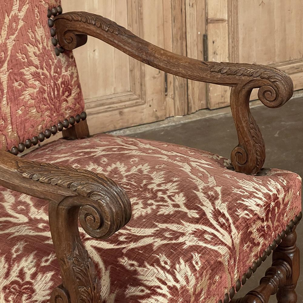 Antique French Louis XIV Armchair Fauteuil For Sale at 1stDibs