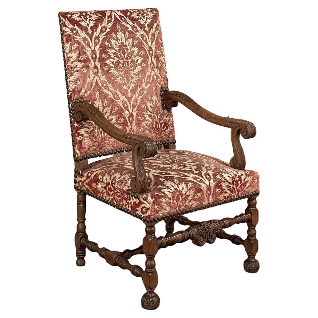 Antique French Louis XIV Throne Armchairs For Sale at 1stDibs