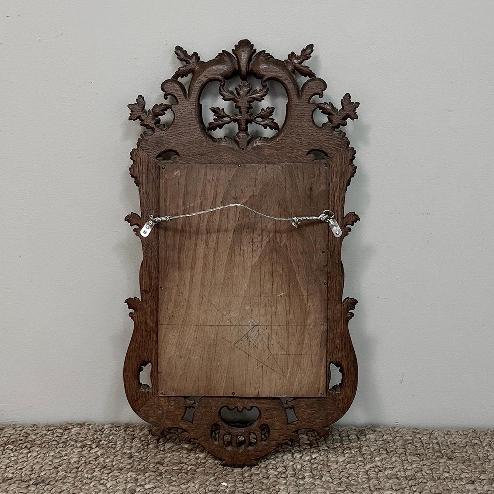 Antique French Louis XIV Carved Wood Mirror (Specchio in legno intagliato) in vendita 6