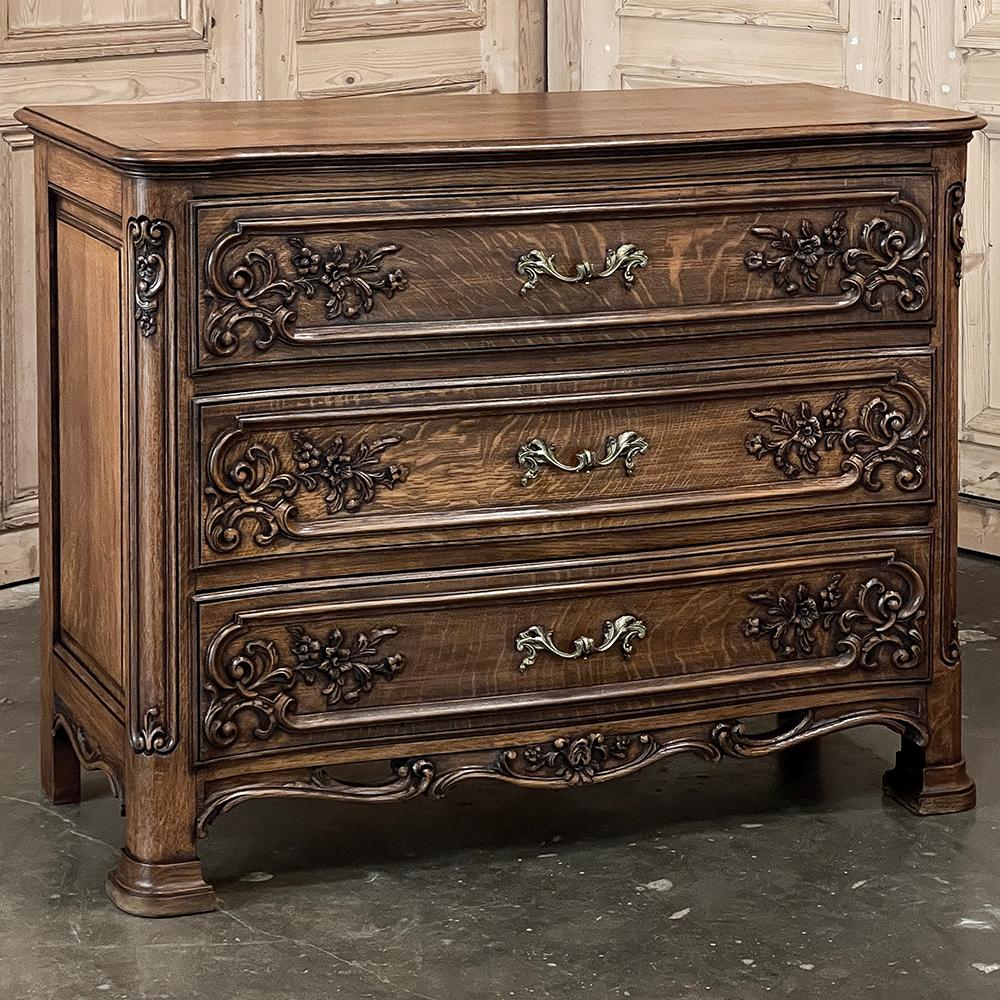 Antique French Louis XIV Commode ~ Chest of Drawers is a great choice for adding timeless style with superb functionality to any room! handcrafted from solid quarter-sawn oak, even on the back side, it was literally designed to last for centuries.