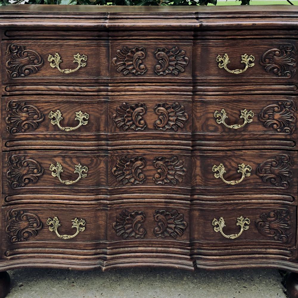 Brass Antique French Louis XIV Commode or Chest of Drawers For Sale