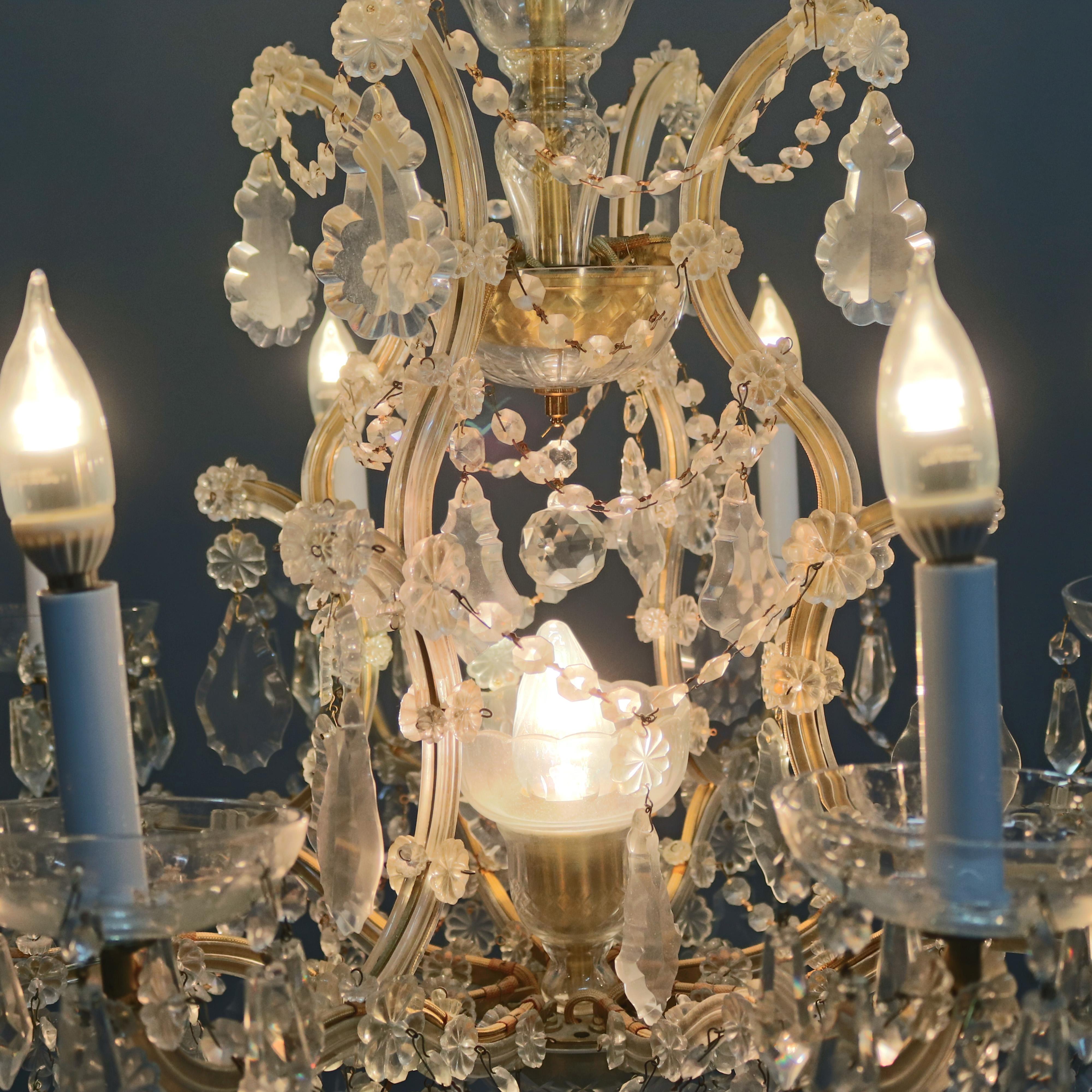 Antique French Louis XIV Crystal Chandelier, 20th Century 11