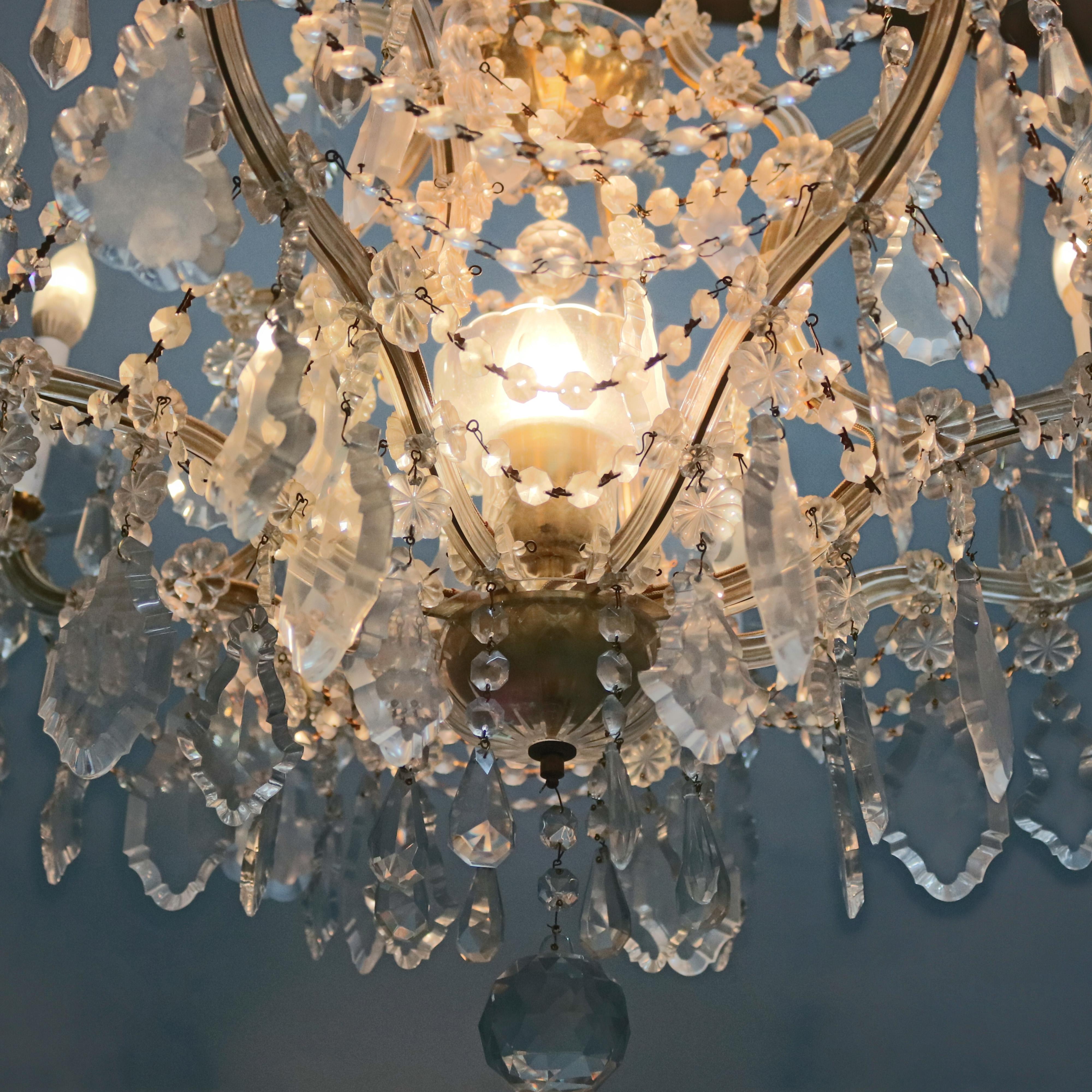 Antique French Louis XIV Crystal Chandelier, 20th Century 13