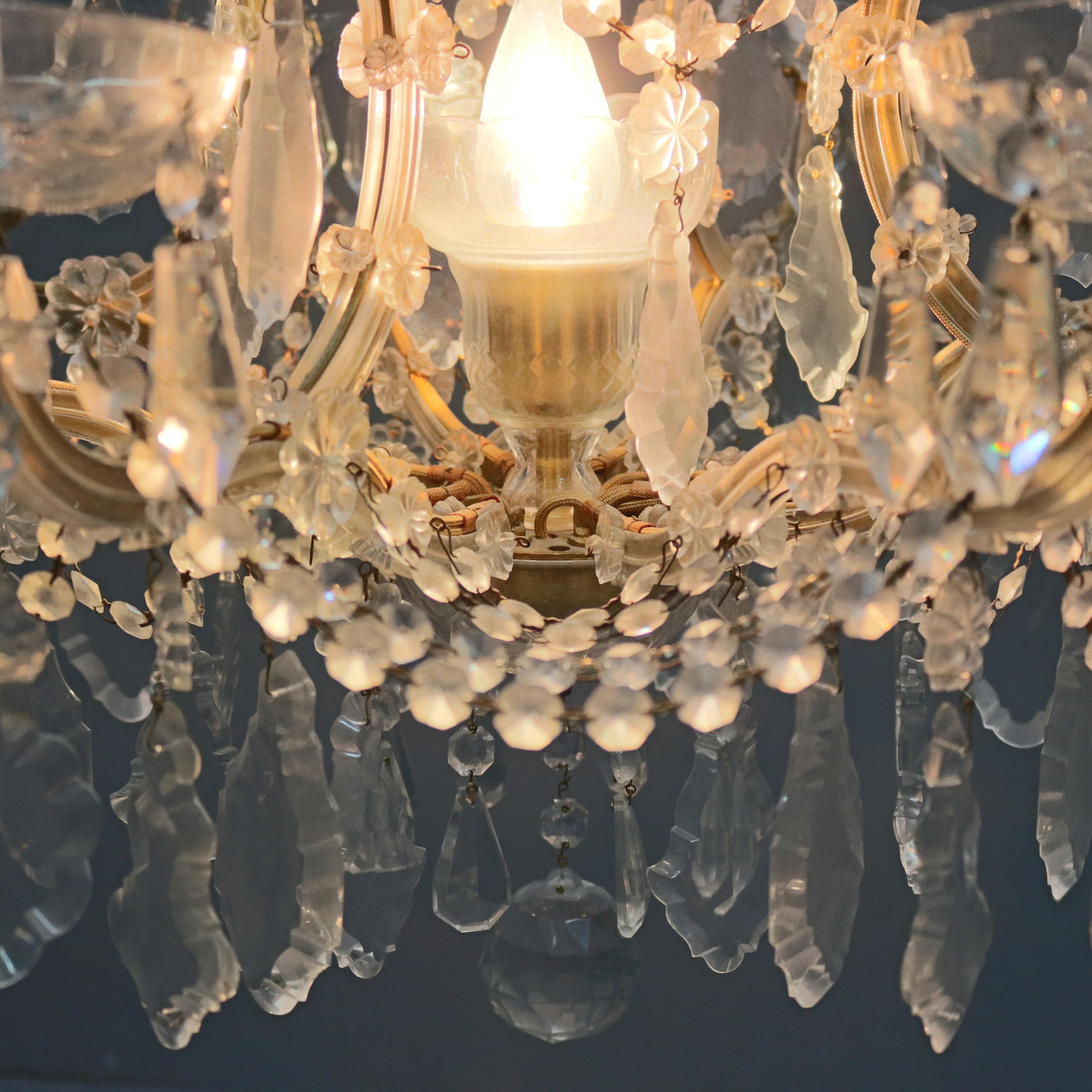 Antique French Louis XIV Crystal Chandelier, 20th Century 1