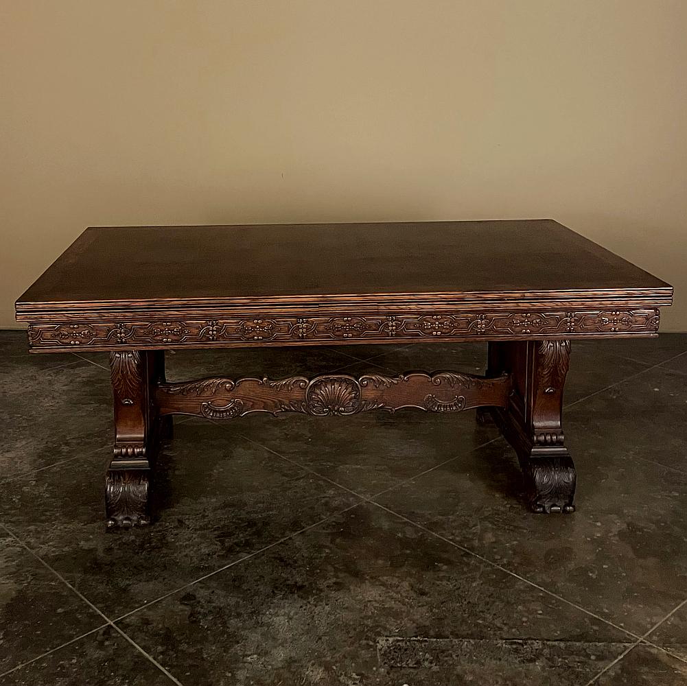 Antique French Louis XIV Draw Leaf Banquet Table For Sale 6