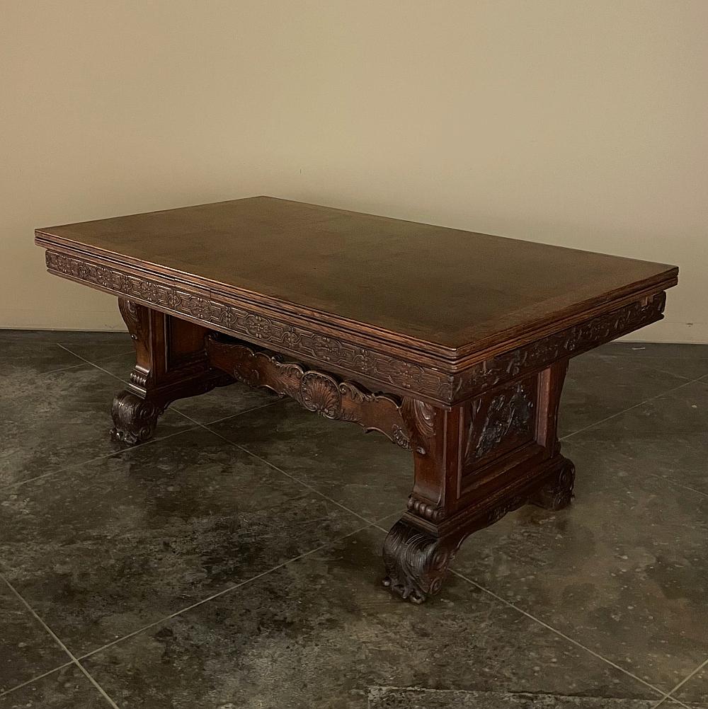 Antique French Louis XIV Draw Leaf Banquet Table For Sale 7