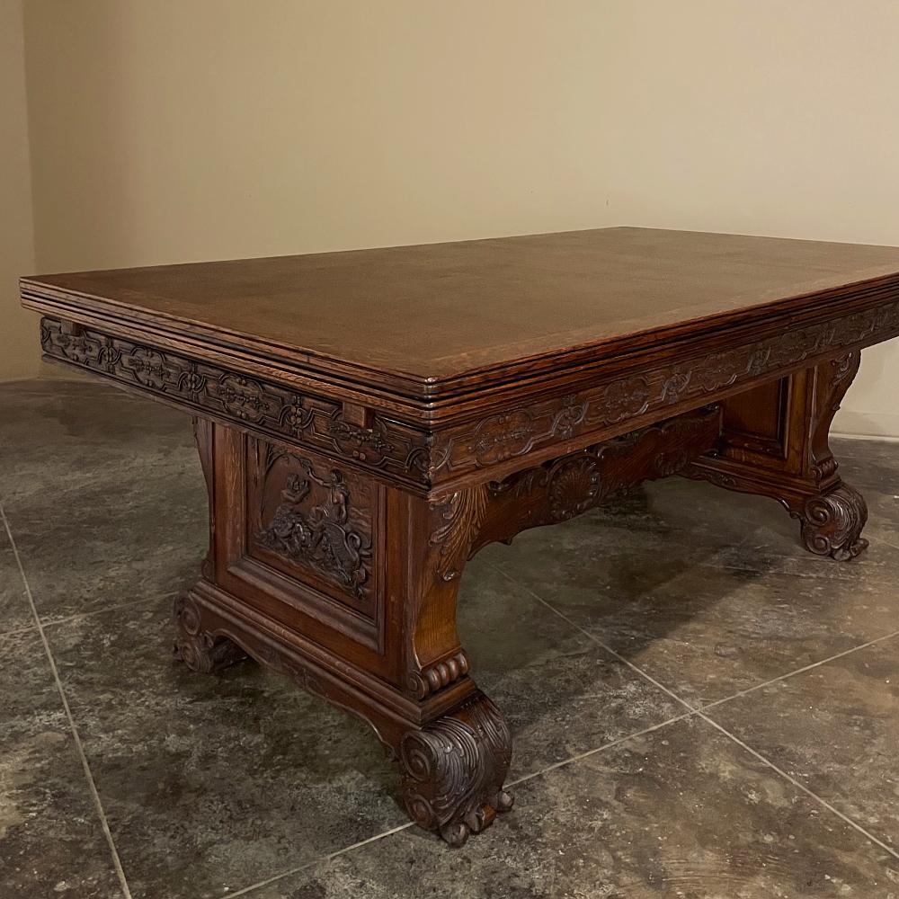 Antique French Louis XIV Draw Leaf Banquet Table For Sale 3