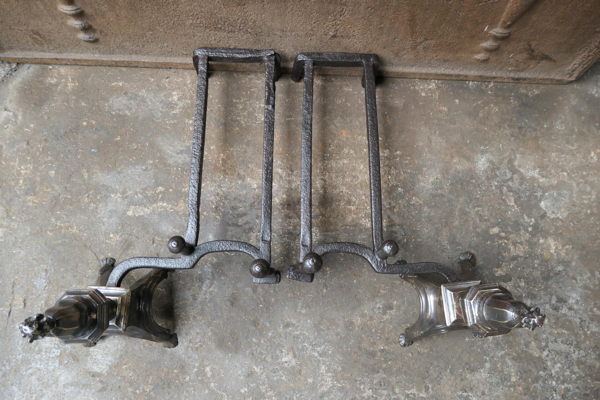 Ancienne grille de cheminée française Louis XIV, grille de cheminée, 17ème siècle en vente 5