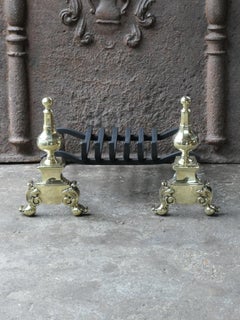 Antique French Louis XV Fireplace Grate, 18th Century