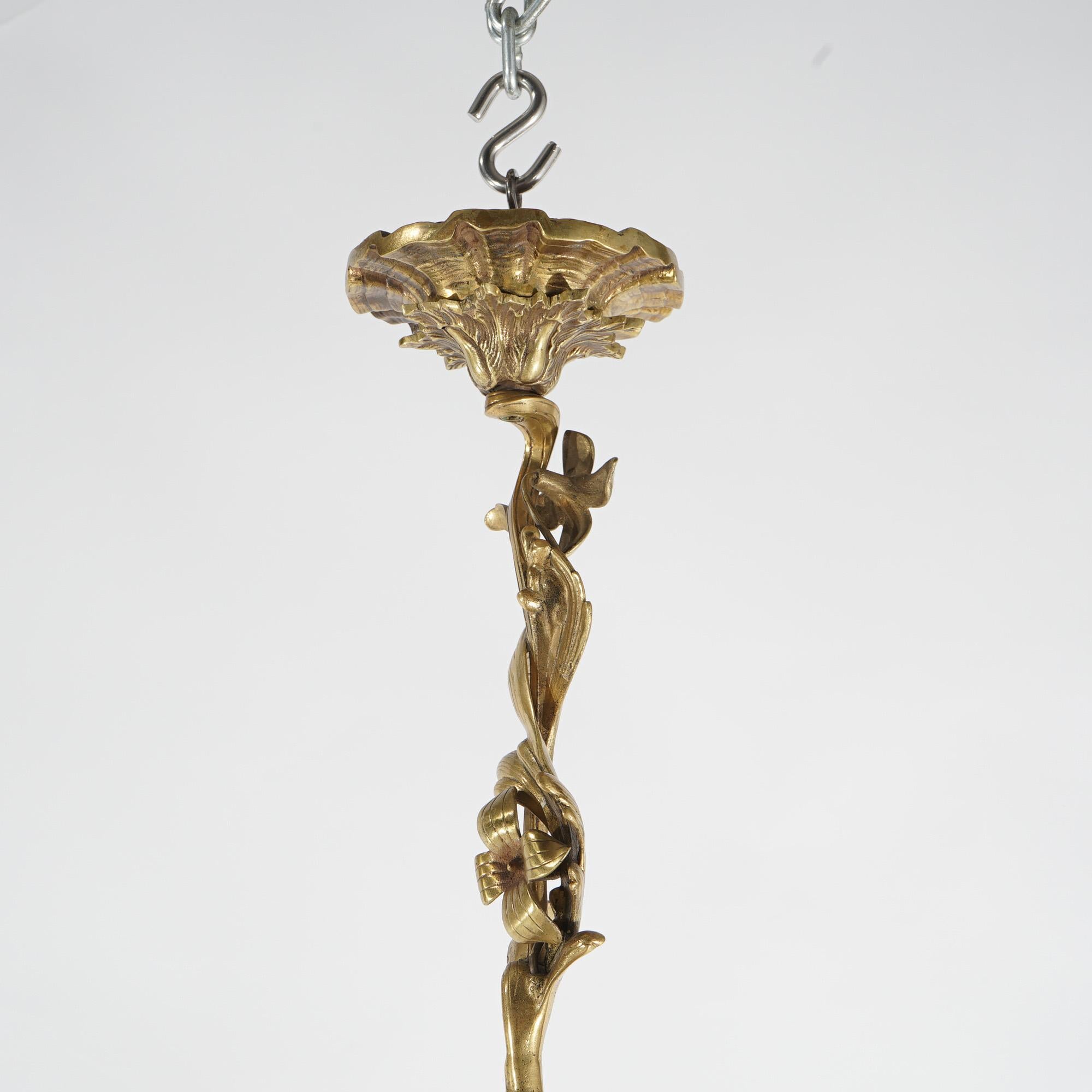 Antiker französischer figuraler Cherub-Kandelaber aus vergoldeter Bronze im Louis XIV.-Stil, um 1880 im Angebot 1
