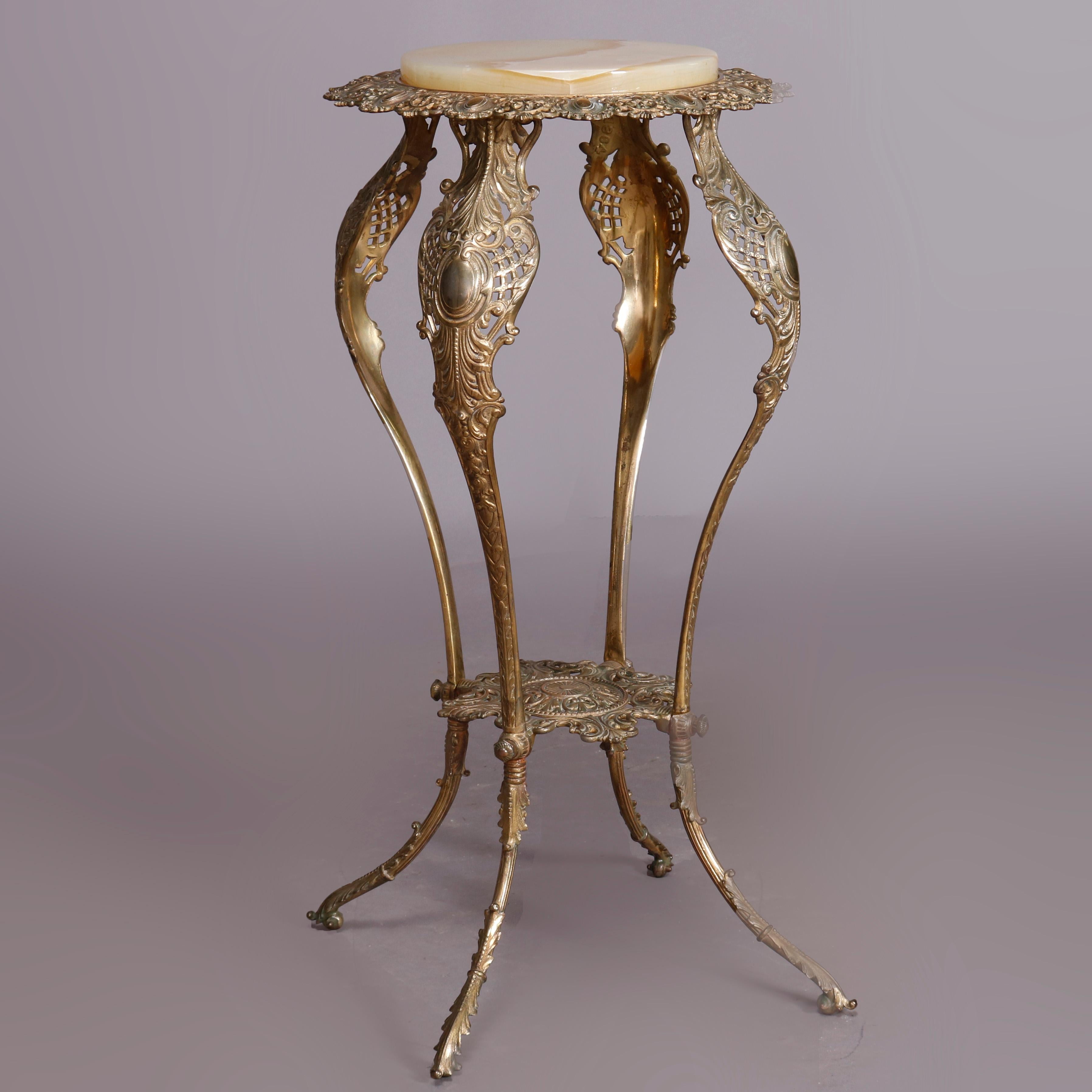 antique marble plant stand