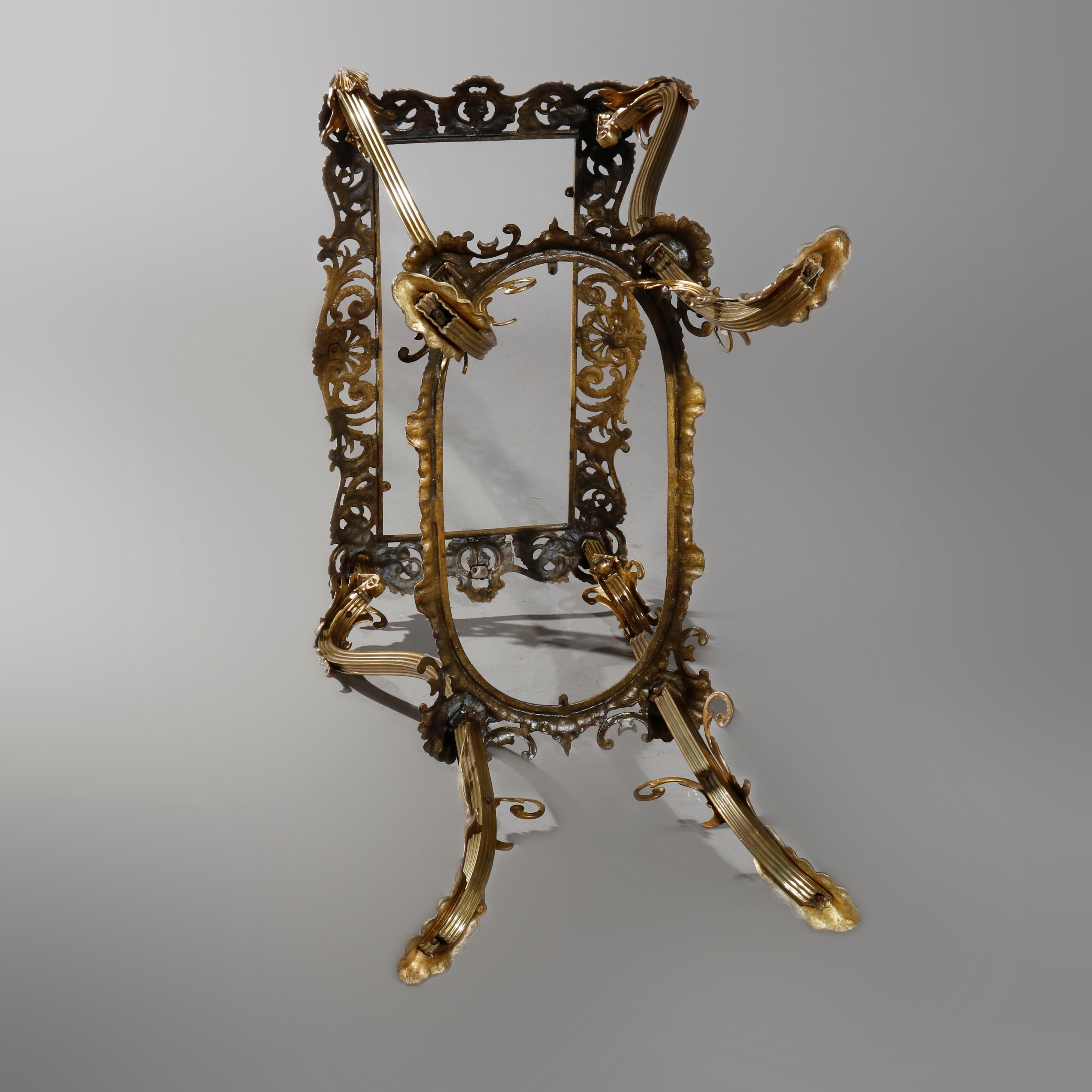 Antique French Louis XIV Gilt Bronze and Onyx Side Table, circa 1890 9