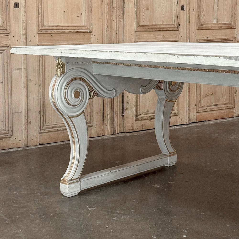 Antique French Mesa de Comedor Pintada Luis XIV en venta 3