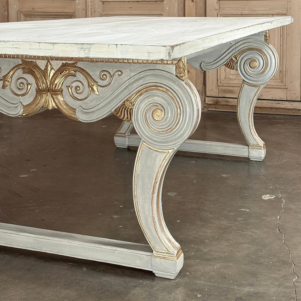 Antique French Mesa de Comedor Pintada Luis XIV en venta 8