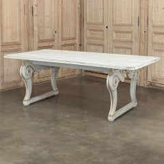 Antique French Louis XIV Painted Dining Table