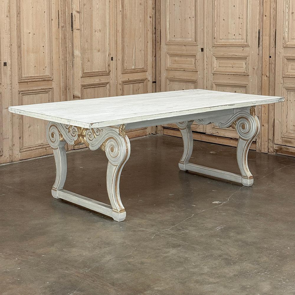 Antique French Mesa de Comedor Pintada Luis XIV Hecho a mano en venta