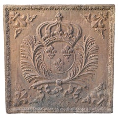 Antike französische „Arms of France“ aus der Louis XIV.-Periode, Kaminsims / Rückwand